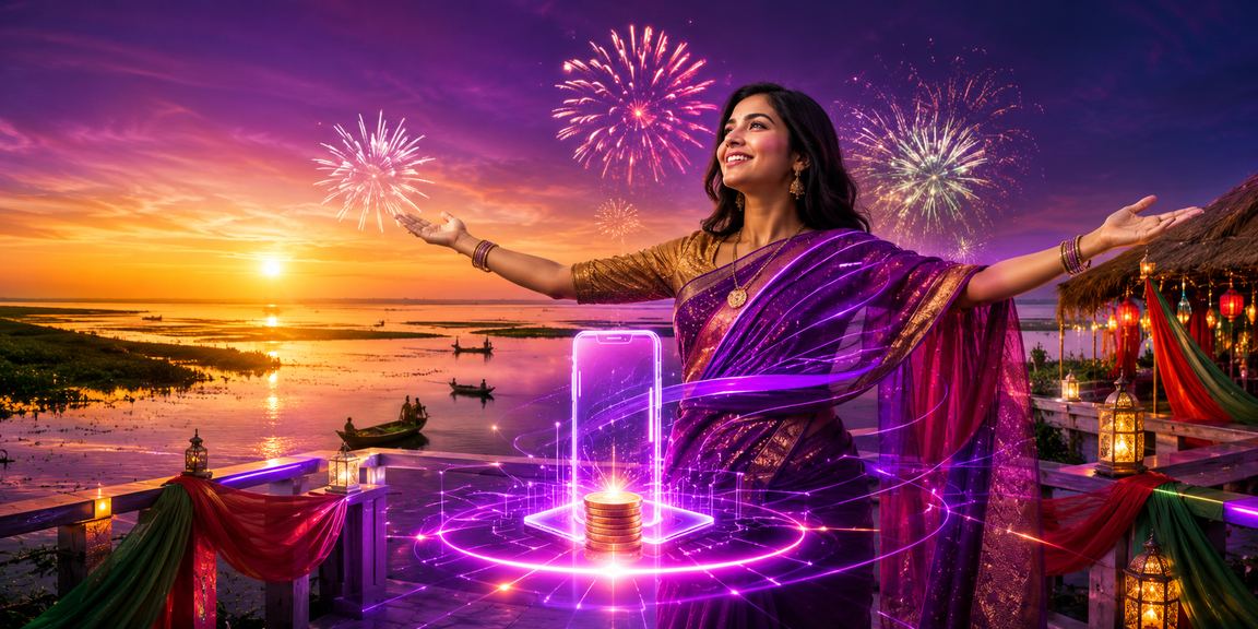 টাঙ্গুয়ার হাওরের প্রকৃতির পটভূমিতে মোবাইল ডিপোজিট স্ক্রিন